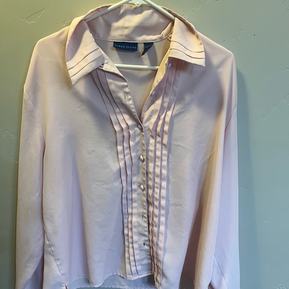 Karen Scott Pink Light Women's Top Size XL